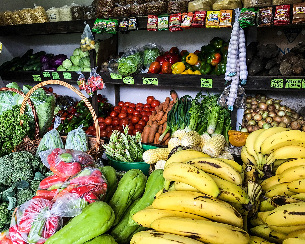 Fresh fruits and vegetables